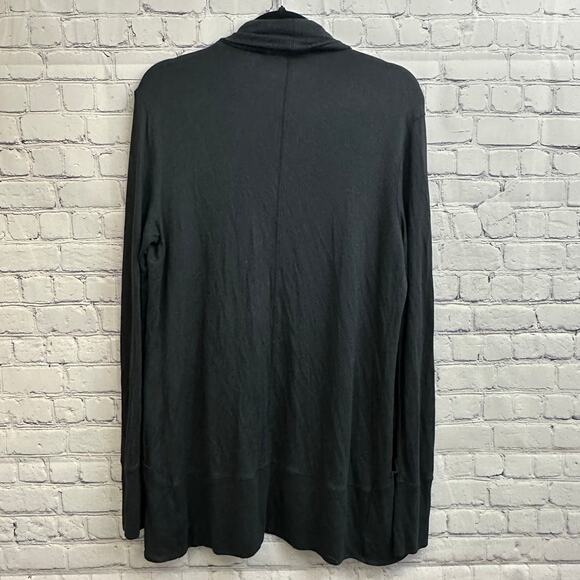 Athleta Pranayama Restore Wrap Open Cardigan Black Small Pockets Fall Cozy - Picture 3 of 5
